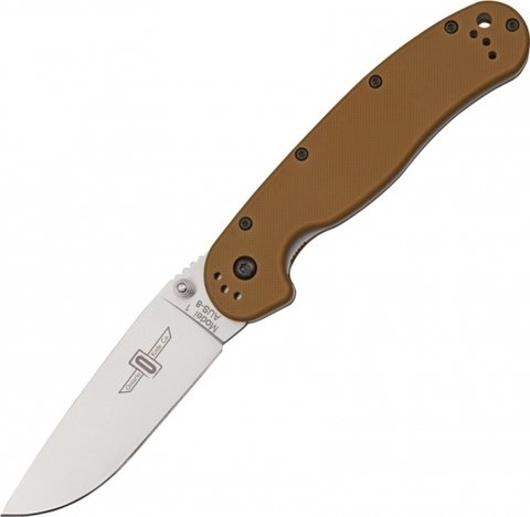 Нож Ontario Rat Folder 1, Coyote Brown, D2
