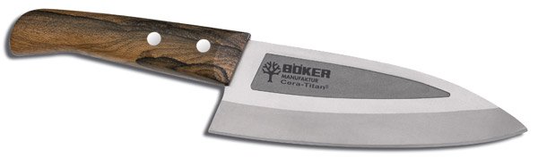 Кухонный нож Boker Cera-Titan Ziracote III, титановый клинок