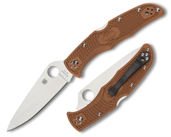 Нож C10FPBN Spyderco Endura 4, коричневая рукоять