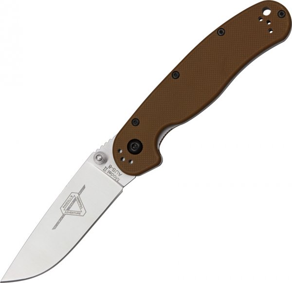 Нож Ontario Rat Folder 2, Coyote Brown, Satin Plain