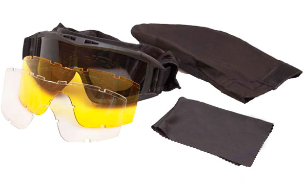 Очки Myform MF-4200 стекло с противооск защит, черн.