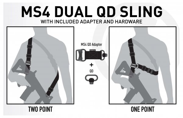 Ремень оружейный одноточечный Magpul MS4 DUAL QD G2 BLK