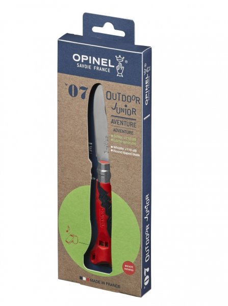 Нож Opinel №7 Junior Outdoor, красный
