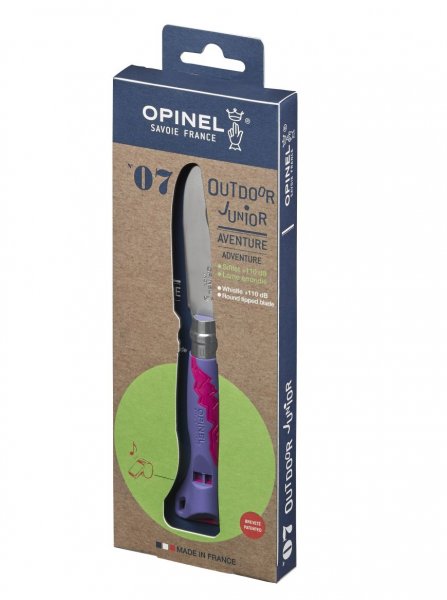 Нож Opinel №7 Junior Outdoor, фиолетовый