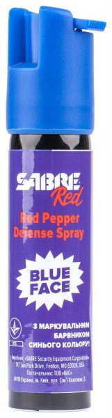 Баллон Sabre Red Blue Face струйный, синий маркер, с брелоком