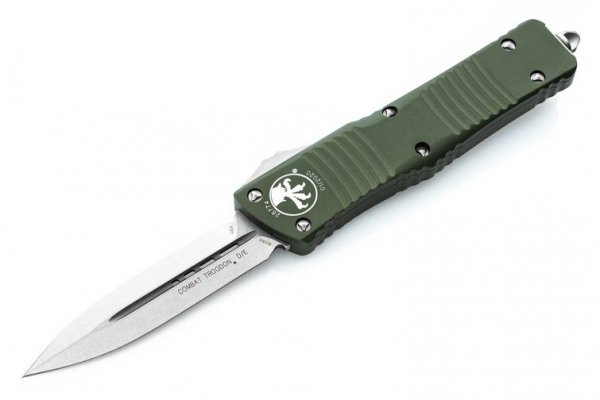 Нож Microtech Combat Troodon Double Edge Stonewash, ц:od green