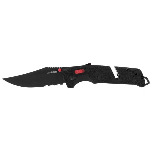Ніж SOG Trident AT, Black/Red, Serrated