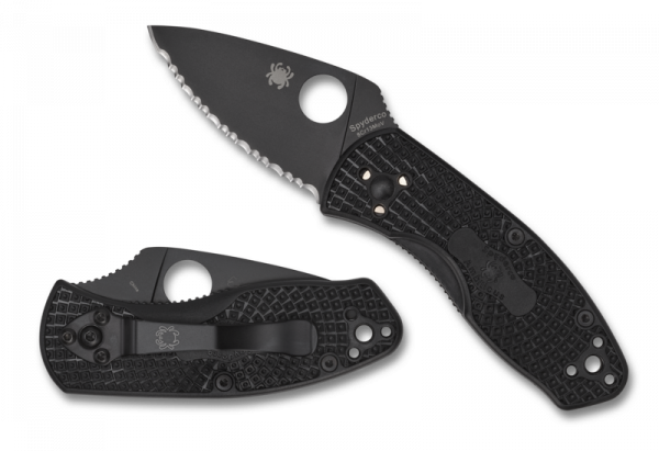 Нож Spyderco Ambitious, FRN, Black Serrated
