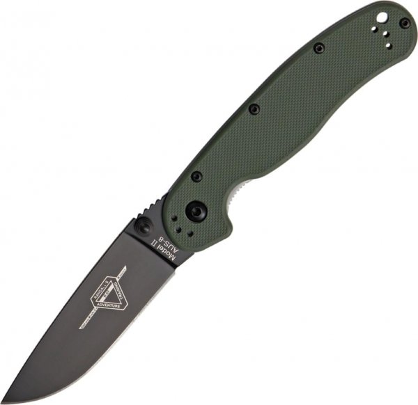 Ніж Ontario Knife RAT II AUS-8 BB OD Green
