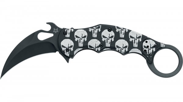 Нож Fox Karambit ALB-5 Punisher Skulls