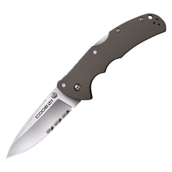 Нож Cold Steel Code-4 Spear Point Half Serr.