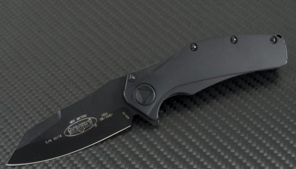 Нож Microtech Mini Matrix Black Plain Tactical 164-1T