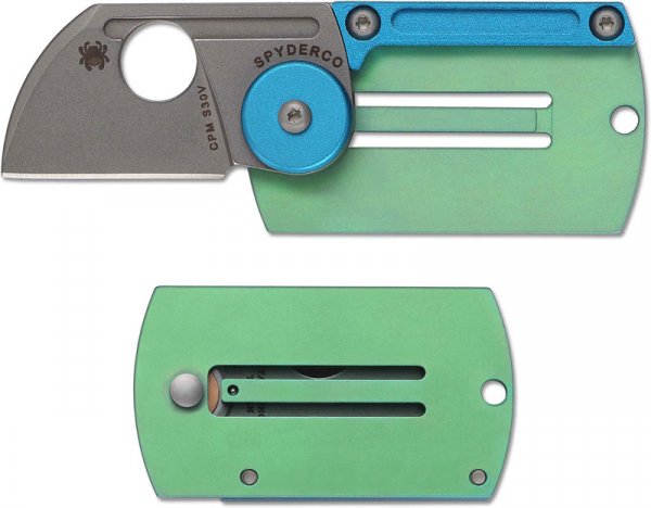 Ніж Spyderco Dog tag Folder Alum/TI Plain