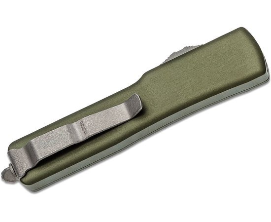 Нож Microtech UTX-70 Double Edge Apocalyptic FS, серрейтор, ц:od green