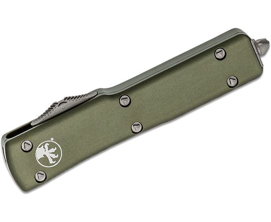 Нож Microtech UTX-70 Double Edge Apocalyptic FS, серрейтор, ц:od green