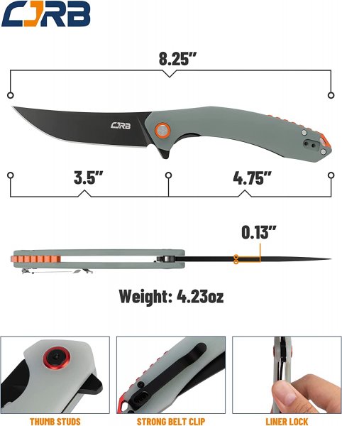 Ніж CJRB Gobi Black Blade Mint green