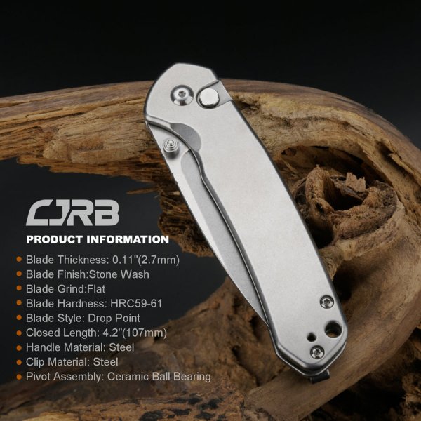 Ніж CJRB Pyrite SW Steel 