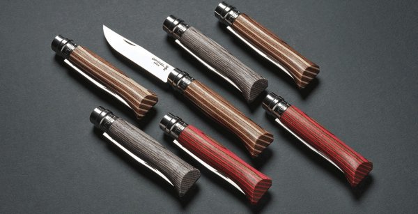 Нож Opinel №8 VRI Коричневая ламинированная берёза