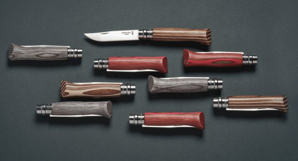 Нож Opinel №8 VRI Коричневая ламинированная берёза