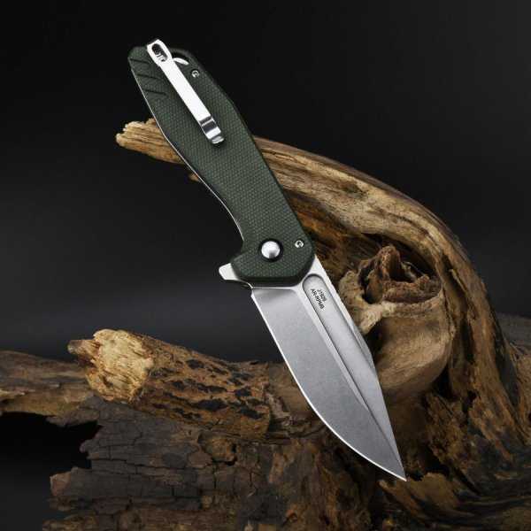 Ніж CJRB Riff SW Micarta Green