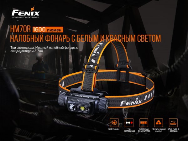 Ліхтар налобний Fenix HM70R