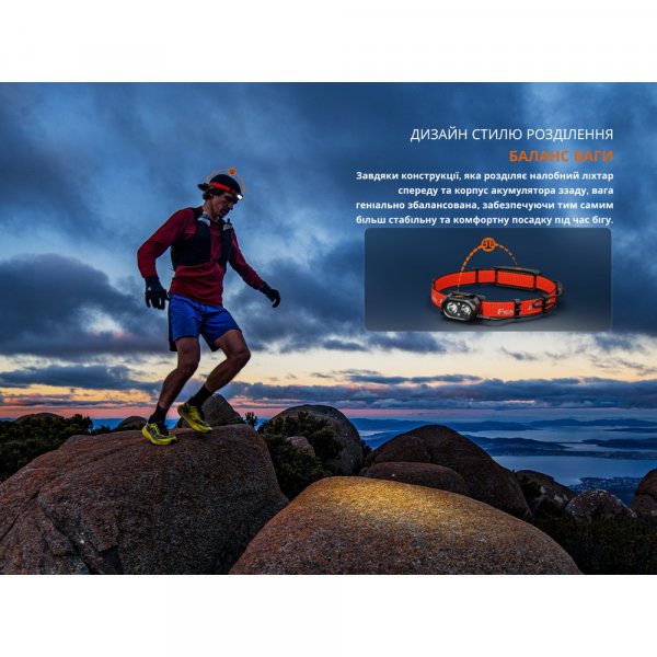 Ліхтар налобний Fenix HP12R-TRd червоний