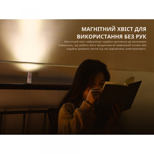 Ліхтар наключний Fenix E06R, чорно-коричневий | Лімітована серія