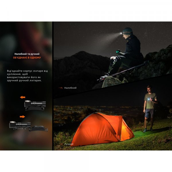 Ліхтар налобний з червоним світлом Fenix HM23 V2.0