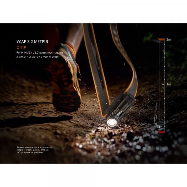 Ліхтар налобний з червоним світлом Fenix HM23 V2.0