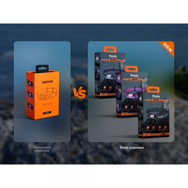 Ліхтар налобний Fenix HM55R, чорний