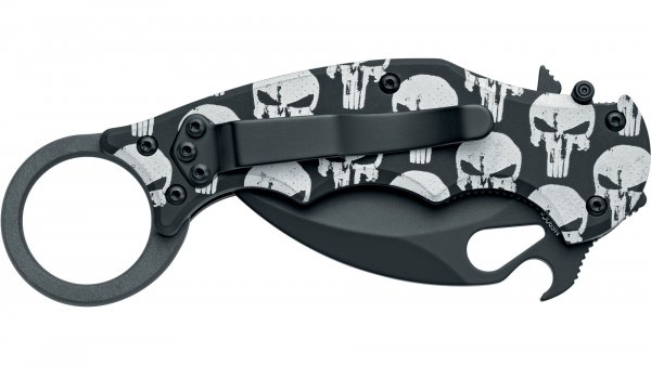 Нож Fox Karambit ALB-5 Punisher Skulls