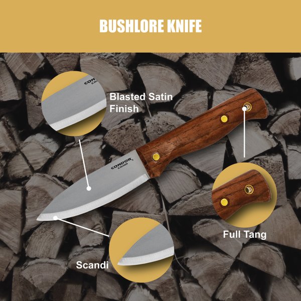 Ніж Condor Tool and Knife Bushlore Knife Walnut